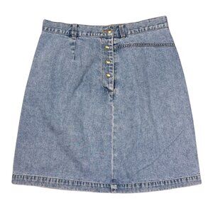 Vintage GAP Button Fly A-Line Denim Skirt Size 8